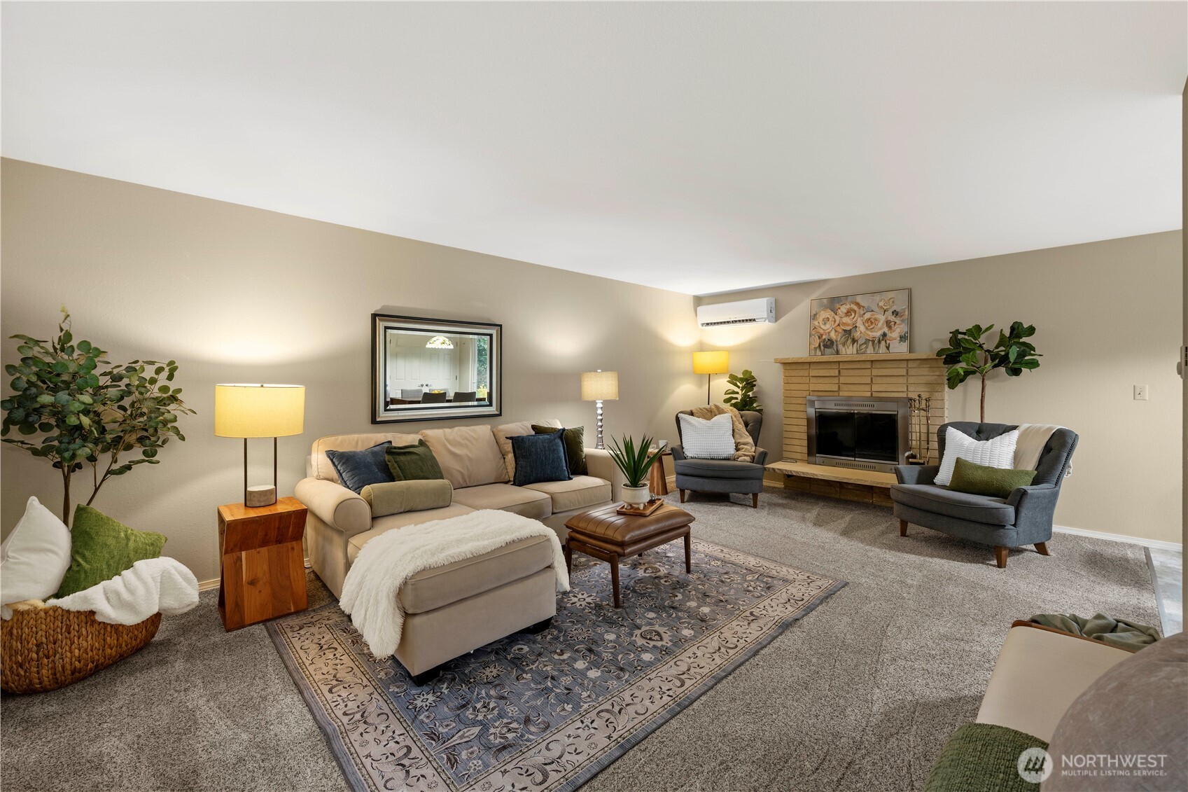 13523 80th Street Southeast Snohomish, WA 98290 - Photo 2 of 12 a living room with furniture and a fireplace
