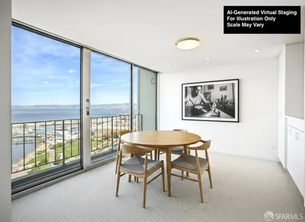 an empty room with sliding door