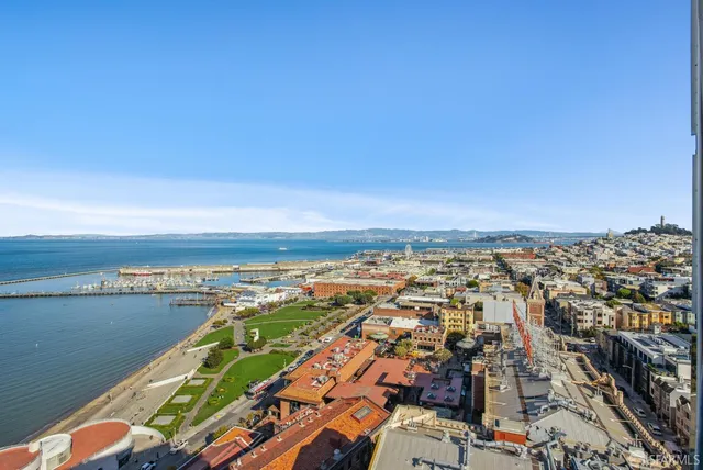 an aerial view of a city