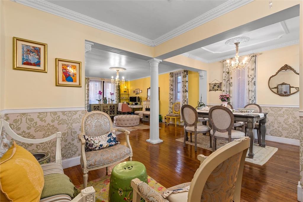 7401 Shore Road, Unit 1E Brooklyn, NY 11209 - Photo 6 of 21 a living room with furniture and wooden floor