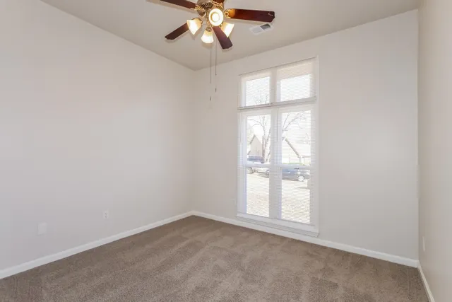 an empty room with a window