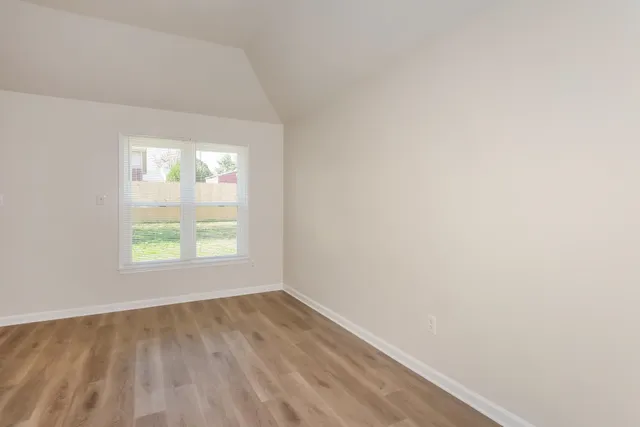an empty room with a window