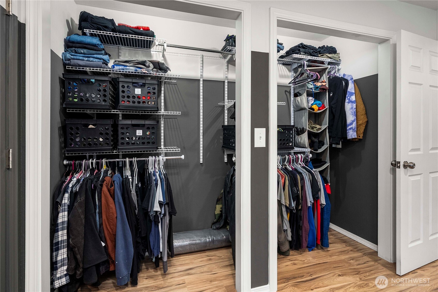 3608 South L Street Tacoma, WA 98418 - Photo 16 of 40 a view of walk in closet with clothes and shoes