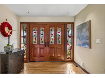 a view interior of a house with wooden floor