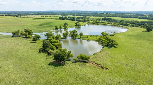 a view of a lake with a houses