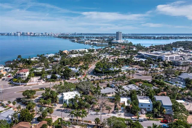 a view of a city and lake