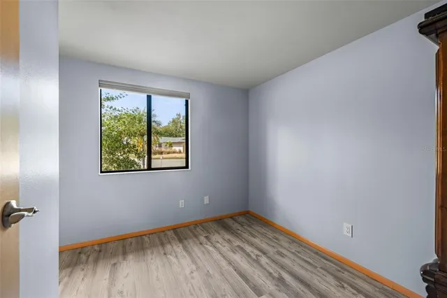 an empty room with a window