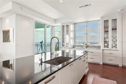 a view of a city with tall buildings