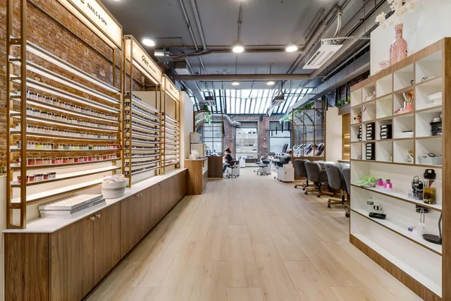 a view of balcony with furniture