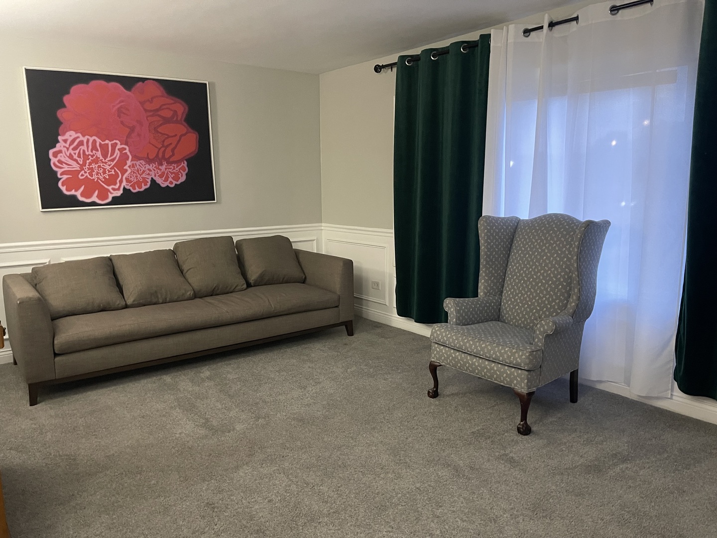 7948 South Pulaski Road, Unit 201 Chicago, IL 60652 - Photo 5 of 9 a living room with furniture and a black door