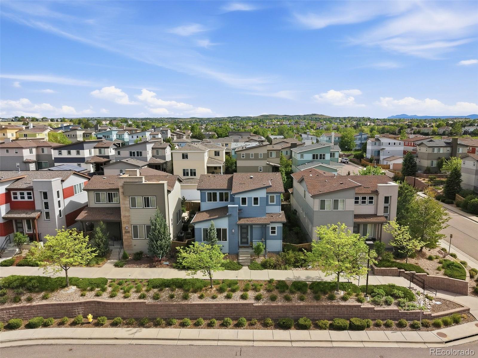 9602 Dunning Circle Highlands Ranch, CO 80126 - Photo 45 of 50 a view of a city with lots of houses