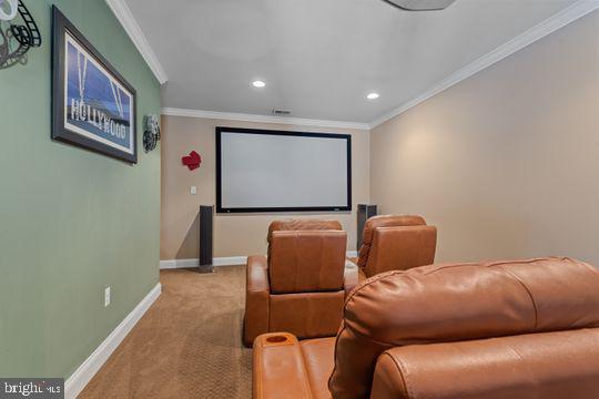 784 Olivia Way Pasadena, MD 21122 - Photo 30 of 38 a projector room with furniture