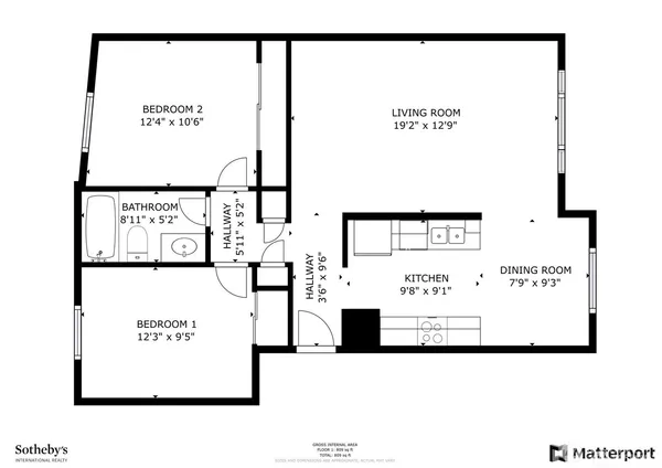 a picture of a park with furniture and a painting