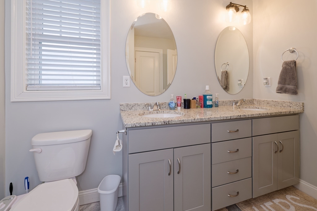 1202 Hazelwood Way, Unit 1202 Clinton, MA 01510 - Photo 22 of 38 a bathroom with a toilet a sink and a mirror