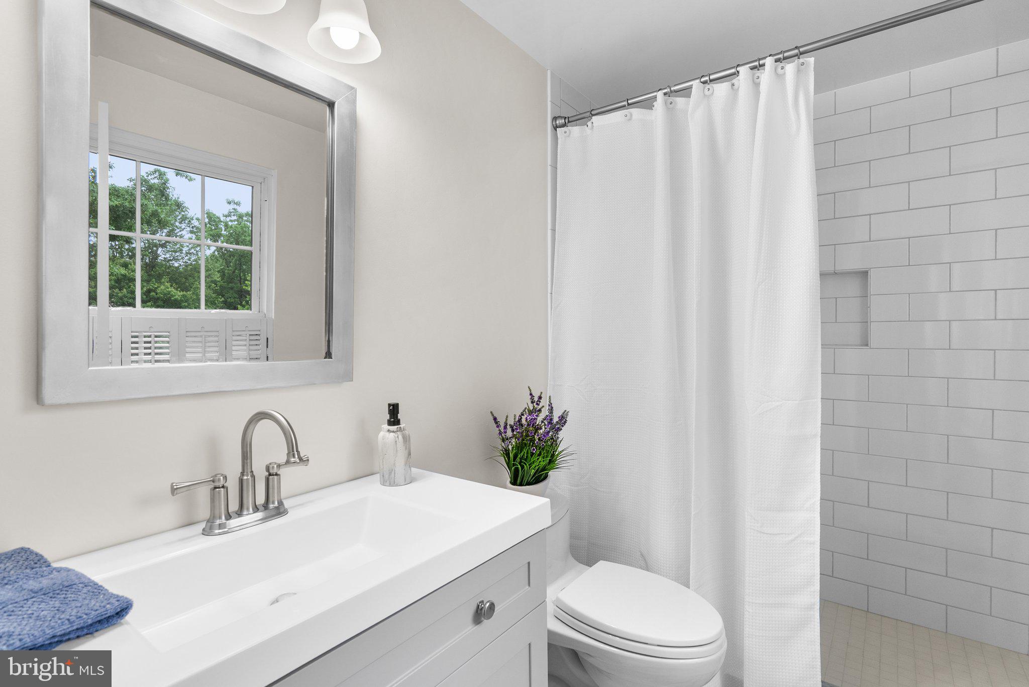 17513 Longview Lane Olney, MD 20832 - Photo 3 of 51 a bathroom with a sink a toilet and a mirror