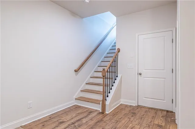 an empty room with an entryway