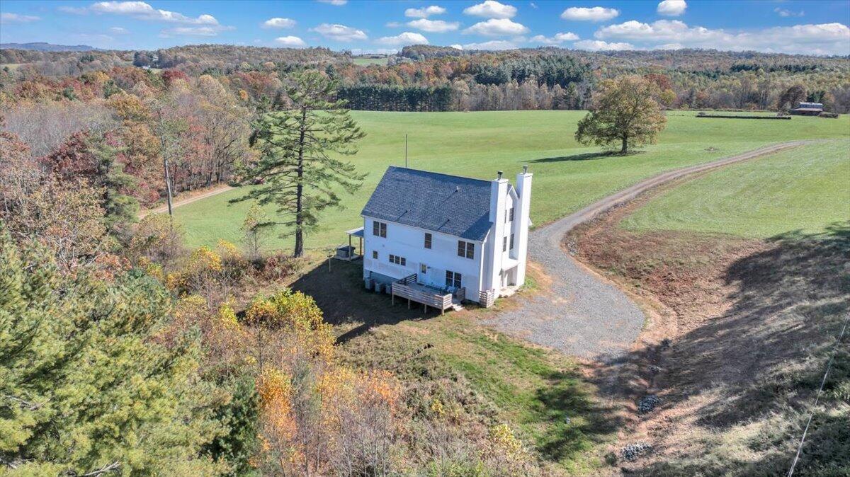 1533 Groundhog Mountain Road Hillsville, VA 24343 - Photo 104 of 132 an aerial view of a house with a yard
