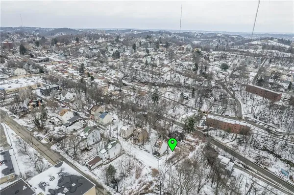 an aerial view of multiple house