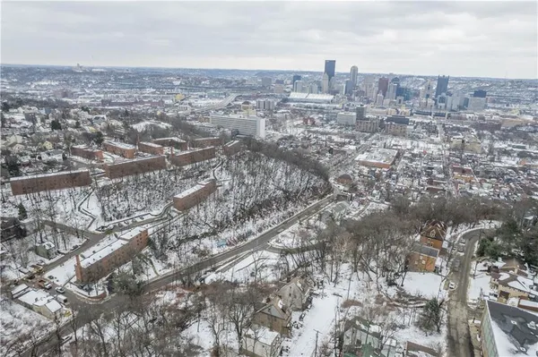 an aerial view of city