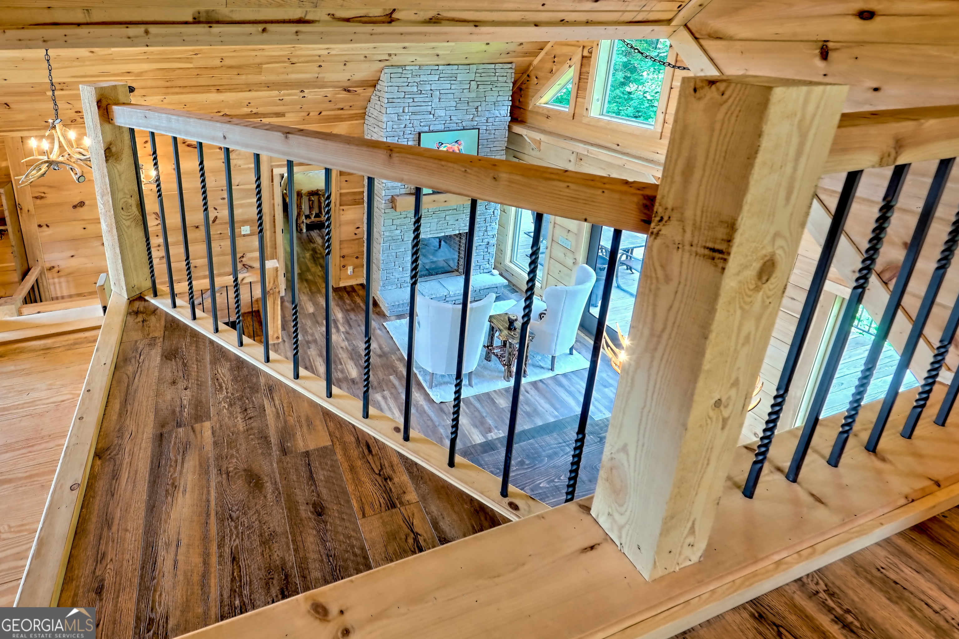 117 Ivy Rdg Way Clarkesville, GA 30523 - Photo 49 of 84 a view of balcony with wooden floor and stairs