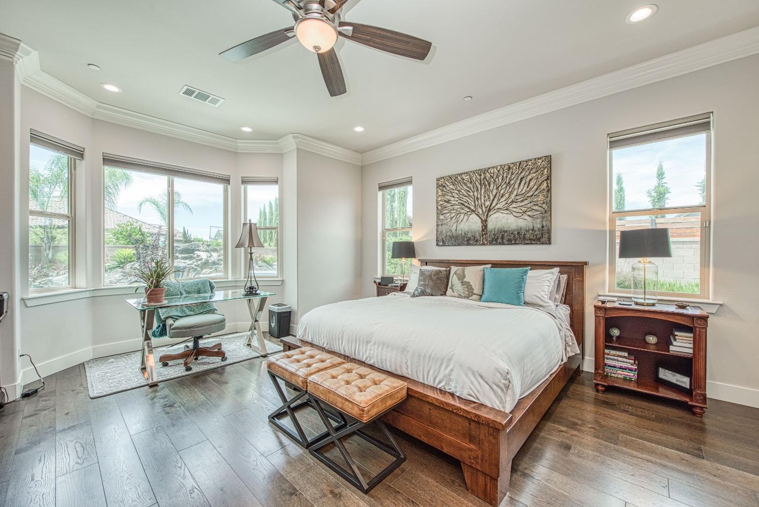 1632 North De Wolf Avenue Clovis, CA 93619 - Photo 52 of 80 a bedroom with a bed and a large window