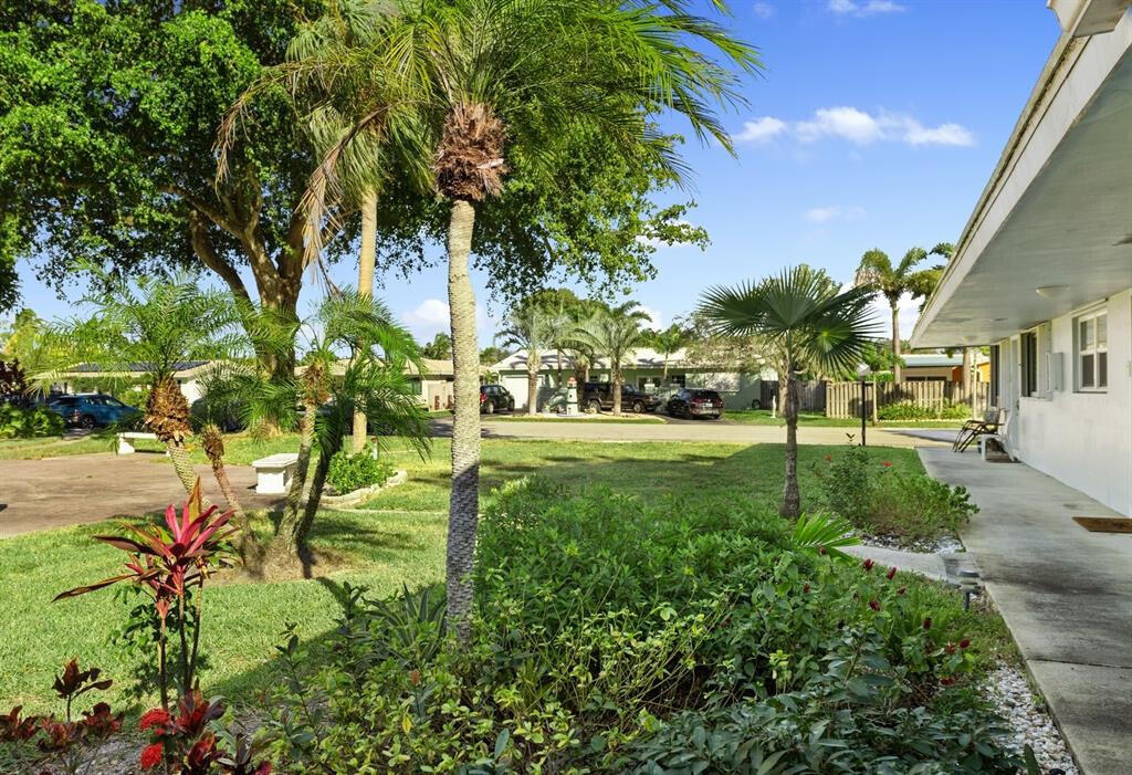3801 Northeast 22nd Terrace, Unit 2 Lighthouse Point, FL 33064 - Photo 15 of 19 a view of yard with green space