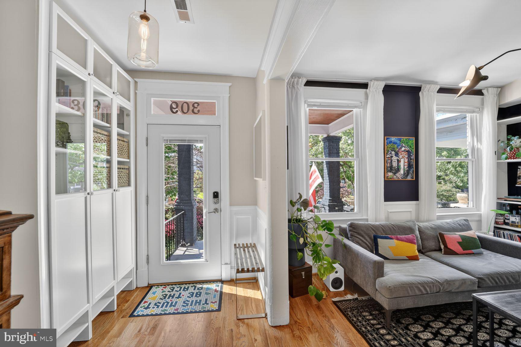 309 Webster Street Northwest Washington, DC 20011 - Photo 3 of 49 Bright and inviting entryway charm.