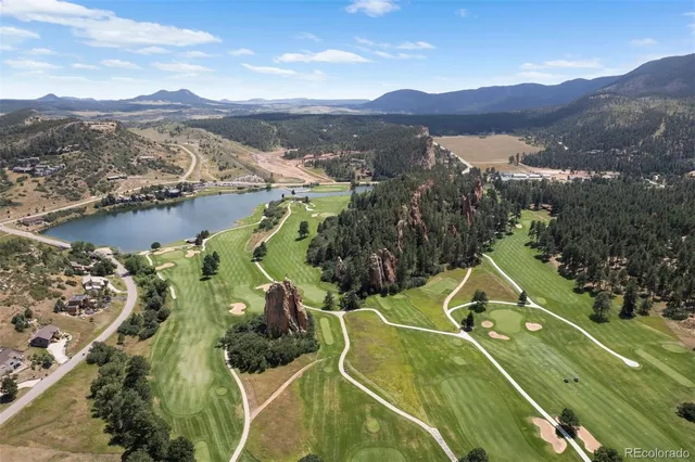 a view of a lake with a mountain