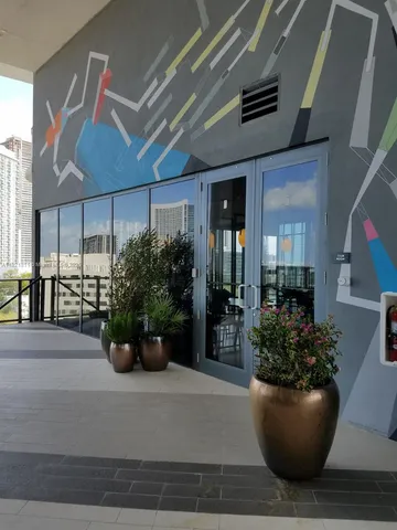 a outdoor space with sitting area