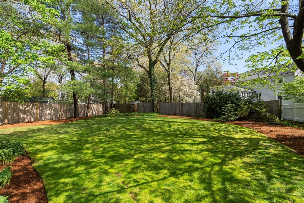51 Avon Road Wellesley, MA 02482 - Photo 24 of 26 a backyard of a house with lots of green space