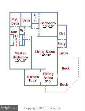11049 Villaridge Court, Unit A Reston, VA 20191 - Photo 27 of 27 Large Floor Plan- over 1,100 square feet