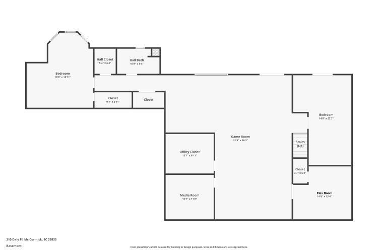 210 Daly Place McCormick, SC 29835 - Photo 58 of 58 Lower level floor plan