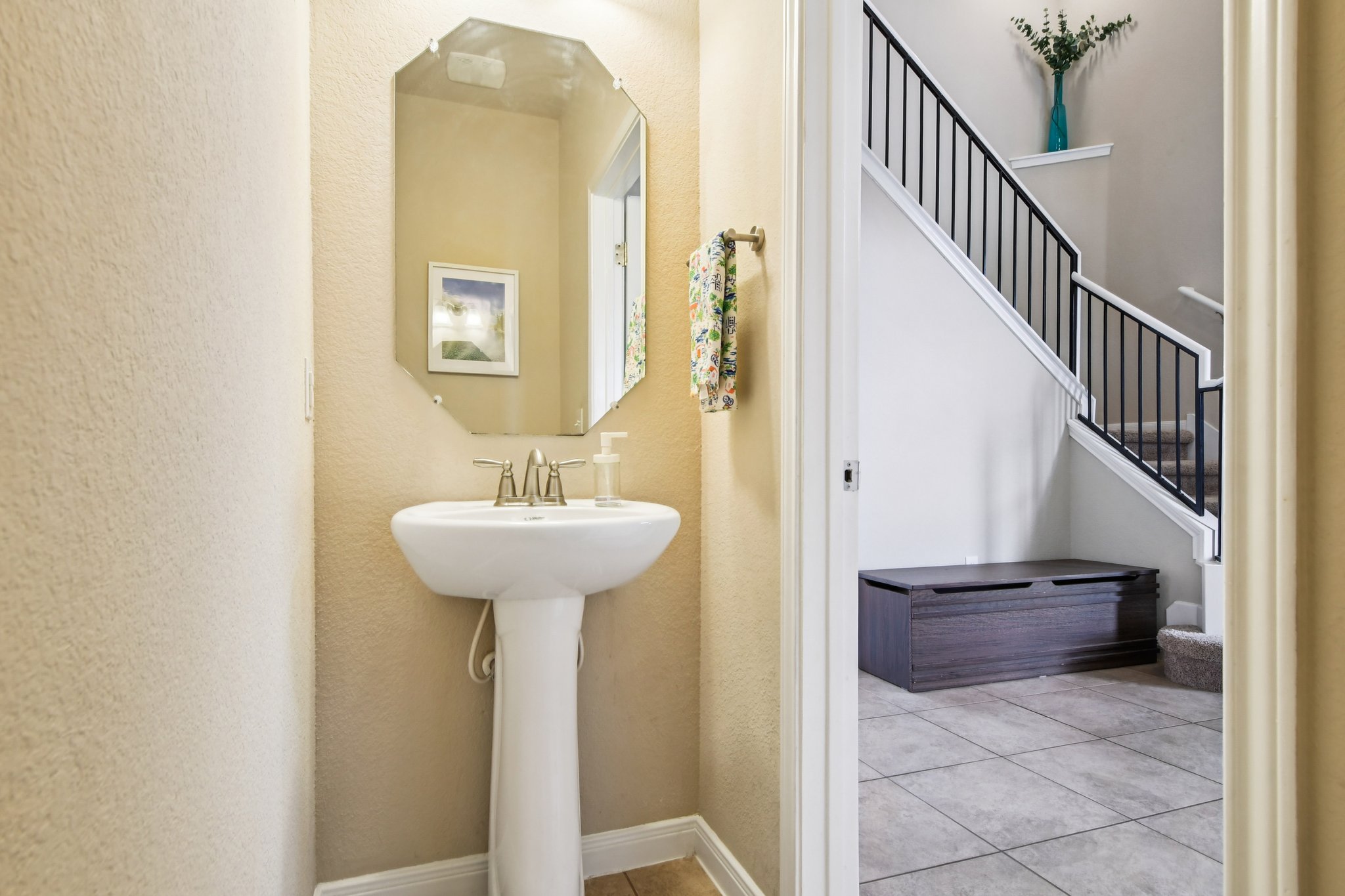 125 Checkerspot Court Georgetown, TX 78626 - Photo 17 of 40 a view of a hallway with staircase