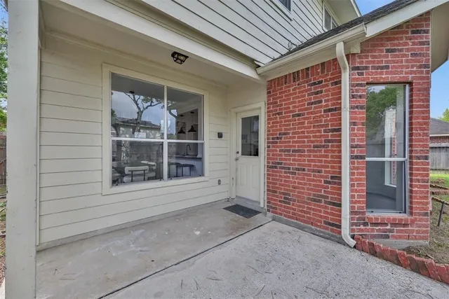 a view of front door of house