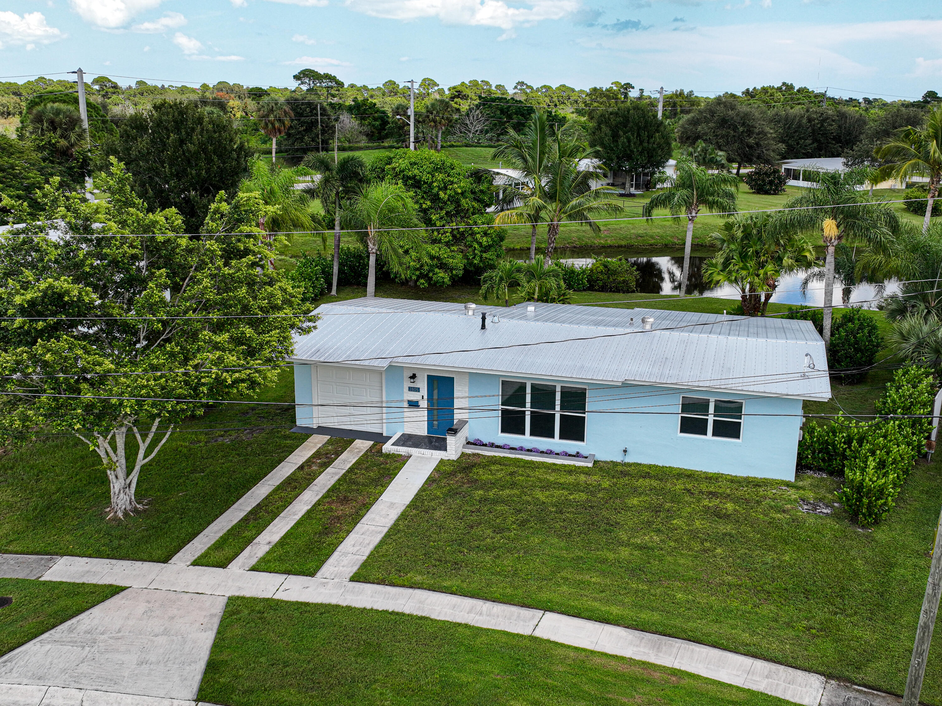 2805 Southeast Pocatella Road Port St. Lucie, FL 34952 - Photo 34 of 34 Arial House to Lake