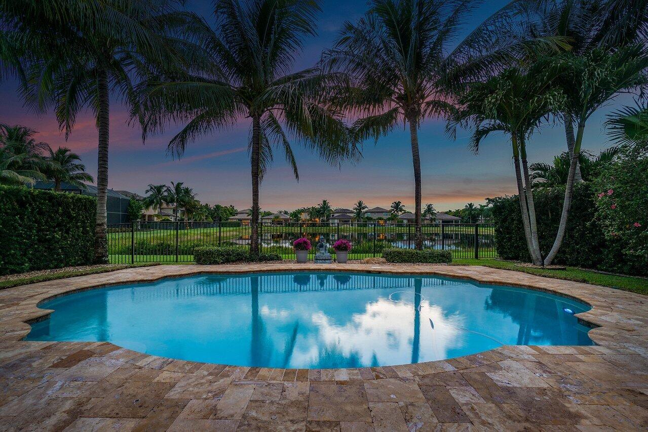 8629 Lewis River Road Delray Beach, FL 33446 - Photo 1 of 39 Backyard twilight