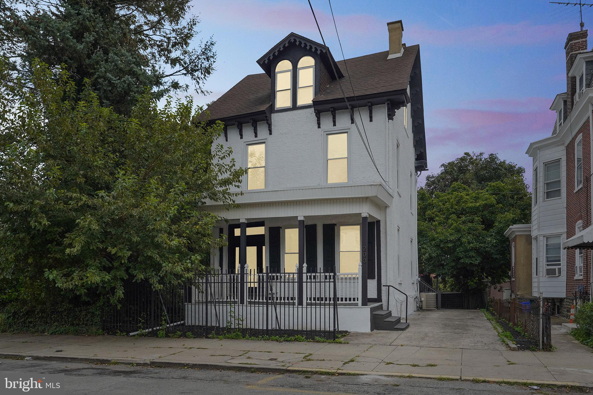 a front view of a house