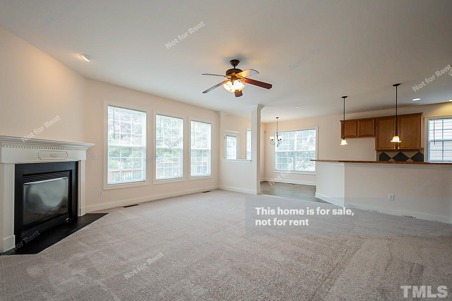 10129 Darling Street Raleigh, NC 27613 - Photo 4 of 24 a view of an empty room with a fireplace and a window