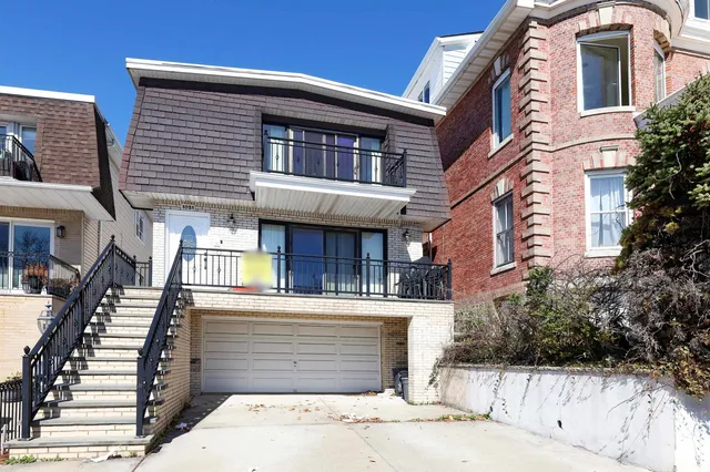 a front view of a building