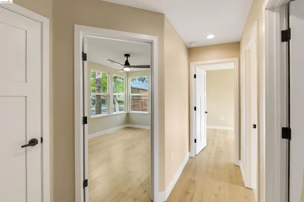 an empty room with a window