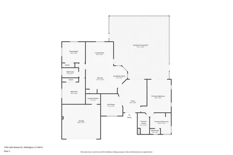 $639,900 | 1183 Lake Breeze Drive, Wellington, FL 33414