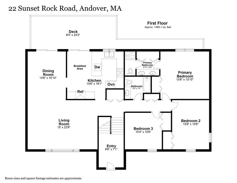22 Sunset Rock Road Andover, MA 01810 - Photo 37 of 38 a picture of a floor plan