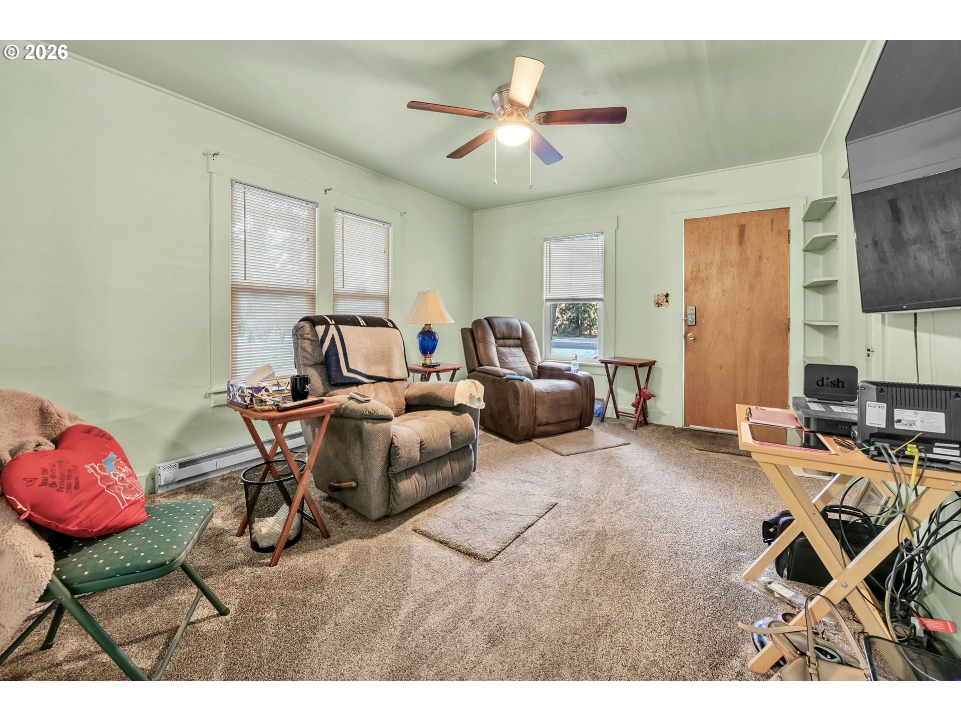 47054 Westfir-Oakridge Road Westfir, OR 97492 - Photo 7 of 28 a living room with furniture a air conditioner vent and a window