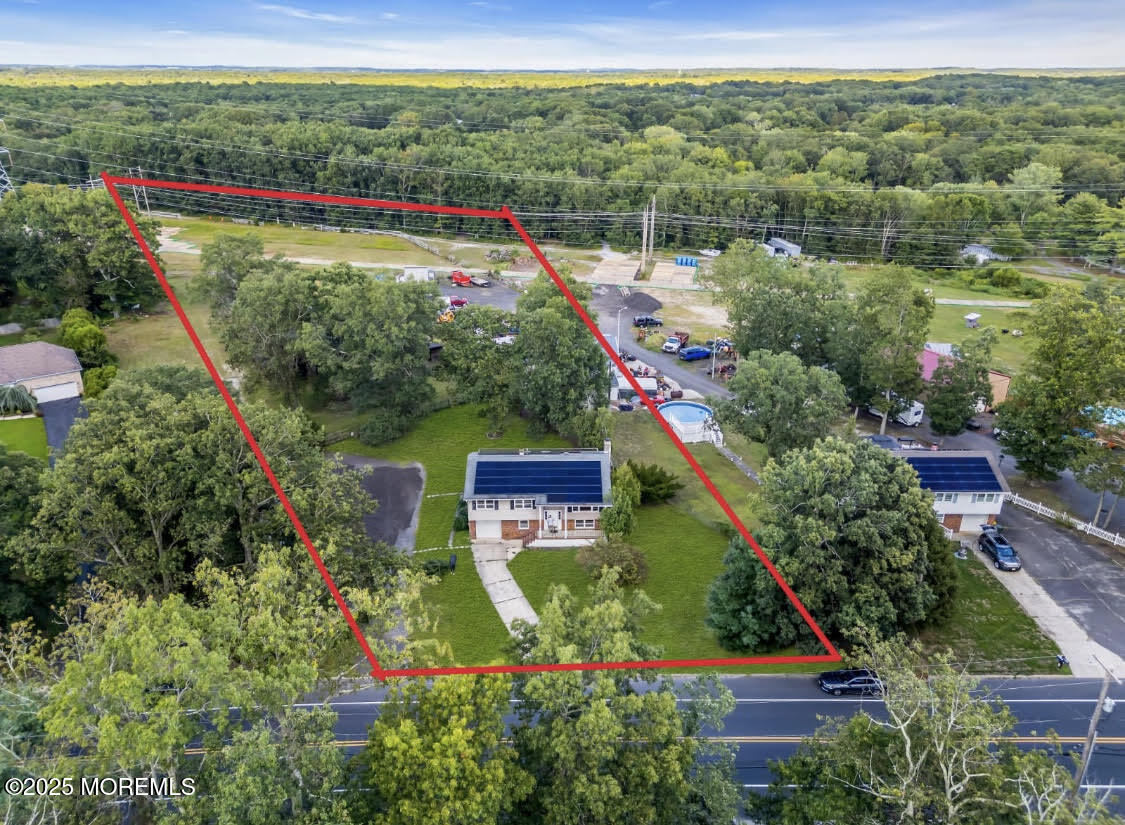 a view of swimming pool with a garden and plants
