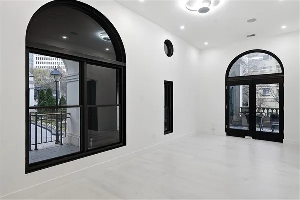 a view of a livingroom with a flat screen tv