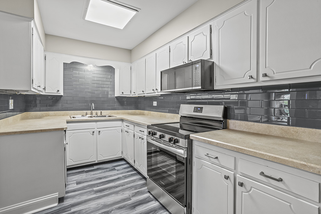 3913 Saratoga Avenue, Unit G306 Downers Grove, IL 60515 - Photo 6 of 18 a kitchen with cabinets appliances a sink and a counter space