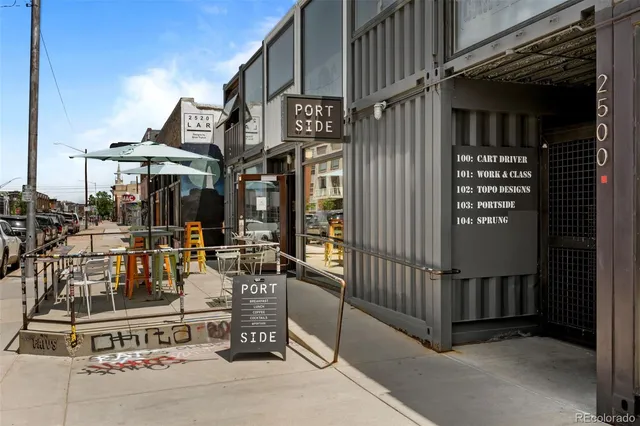 a view of a building with many windows