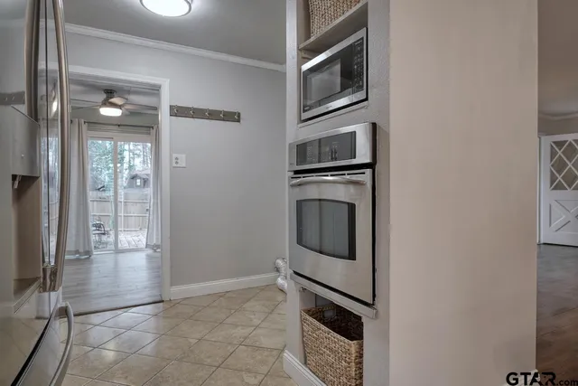 a view of a storage and utility room