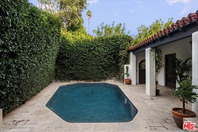 a view of a bathtub in a bathroom