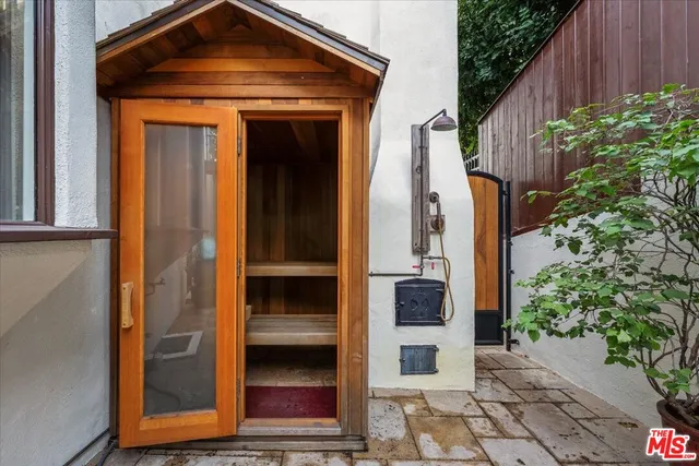a house with trees in front of it